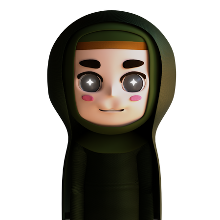 Personagem mulher ramadã  3D Icon