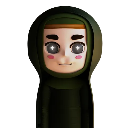 Personagem mulher ramadã  3D Icon