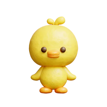 Personagem de pato fofo  3D Icon