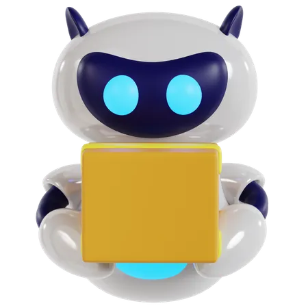 Personagem Robô Amigável  3D Illustration