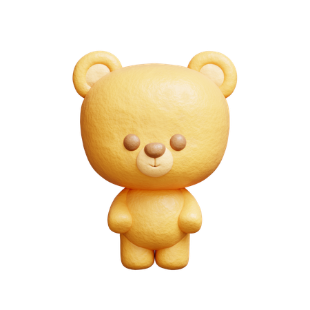 Personagem de urso fofo  3D Icon