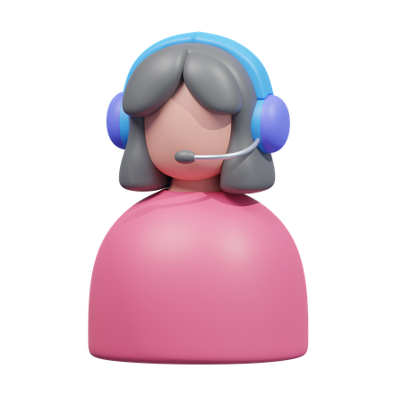 Personaje de servicio al cliente  3D Icon