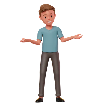 Personaje masculino confundido  3D Illustration