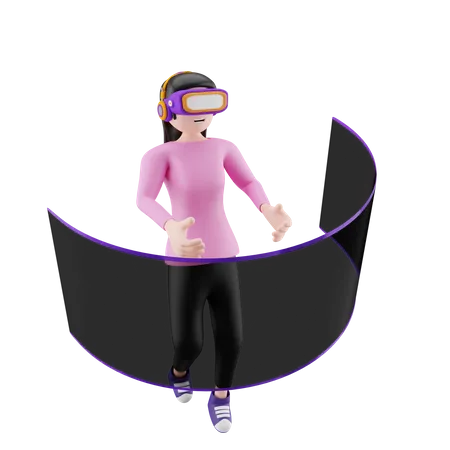 Personaje del metaverso con gafas VR  3D Illustration