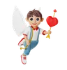 personaje de niño cupido de san valentín