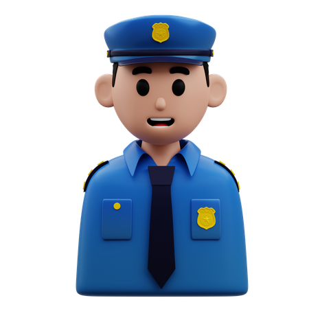 Personaje de policía  3D Icon