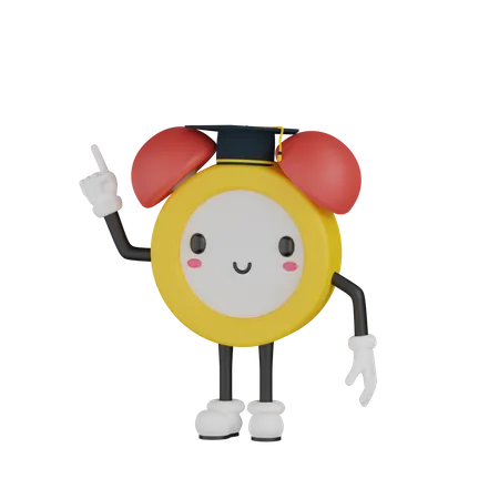 Personaje de reloj feliz  3D Icon