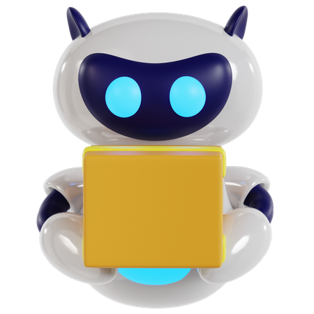 Personaje robot amigable  3D Illustration