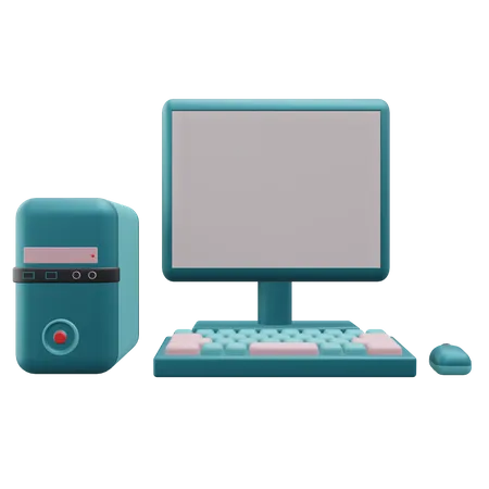 Personal Computer Education 3 D Icon Illustration With Transparent Background 3D Icon