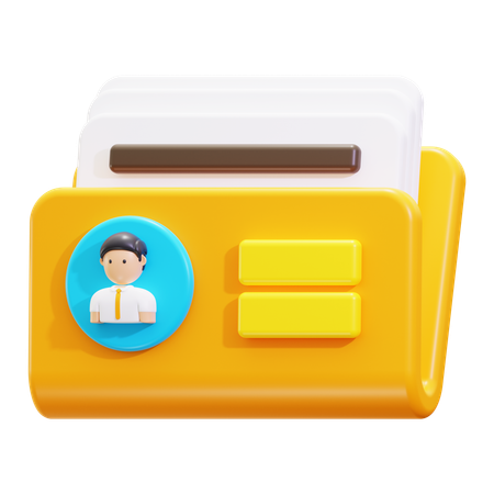 Personal data  3D Icon