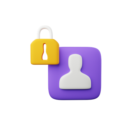 Personal data security  3D Icon