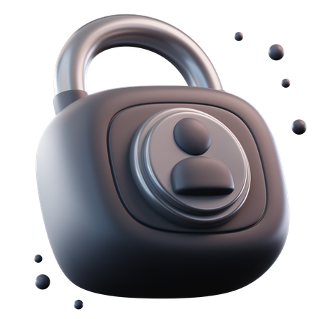 Personal Data Security  3D Icon