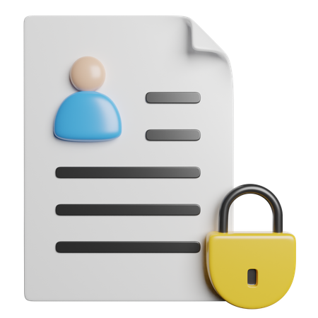 Personal Information  3D Icon