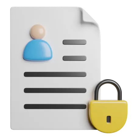 Personal Information  3D Icon