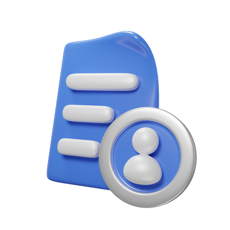 Personal Information  3D Icon