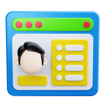 Personal Information  3D Icon