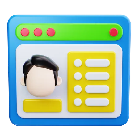 Personal Information  3D Icon