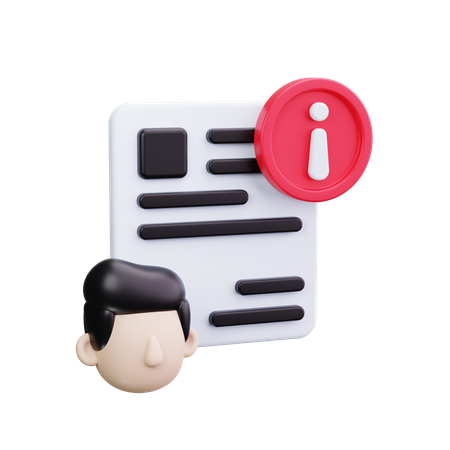 Personal Information  3D Icon
