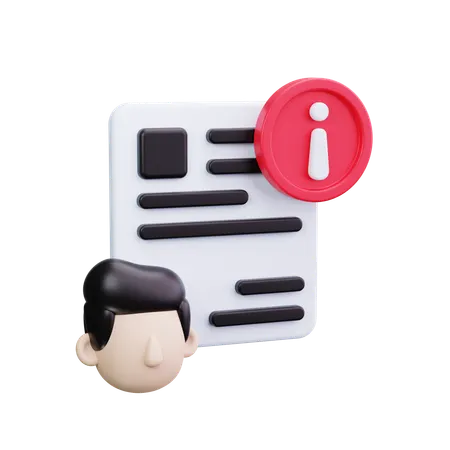 Personal Information  3D Icon