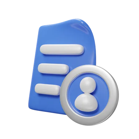 Personal Information  3D Icon