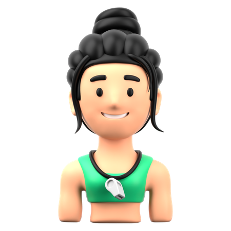 パーソナルトレーナー 女性  3D Icon