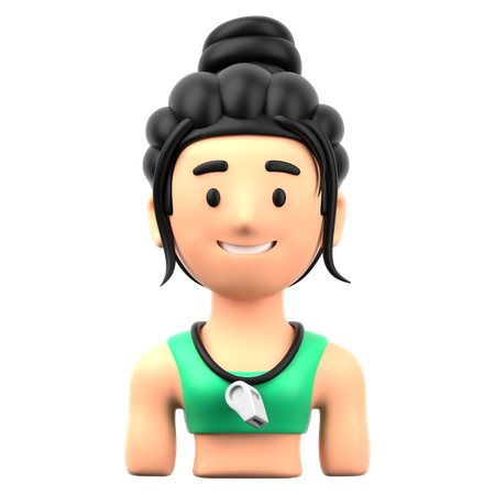 Personal Trainer Female  3D Icon