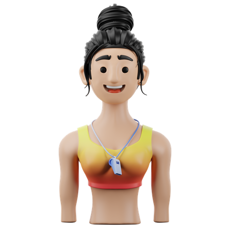 Personal Trainer Female  3D Icon