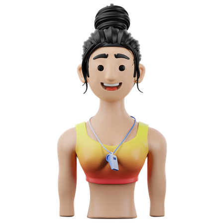 Personal trainer feminino  3D Icon