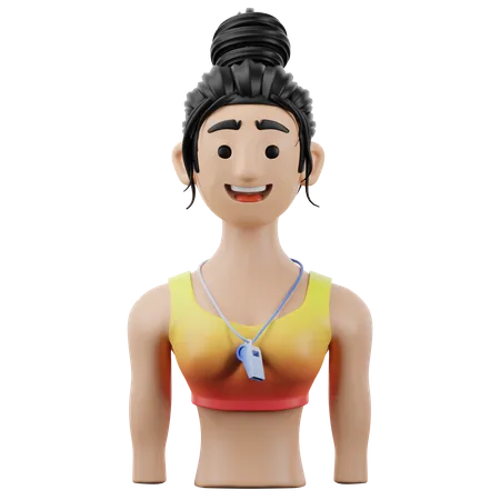 Personal trainer feminino  3D Icon