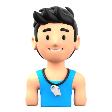 Personal Trainer Male  3D Icon
