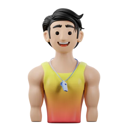 Personal Trainer Male  3D Icon