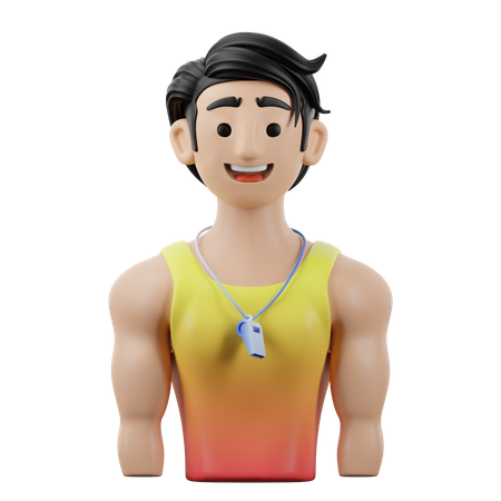 Personal trainer masculino  3D Icon