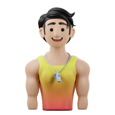 Personal trainer masculino  3D Icon