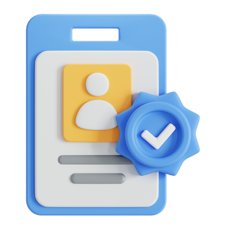 Personalausweis genehmigt  3D Icon