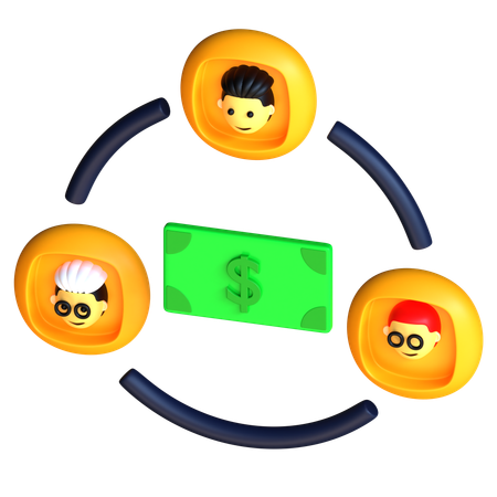 Personen Netzwerk  3D Icon