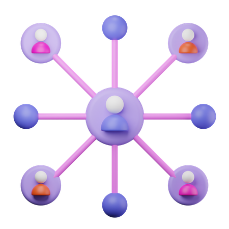 Personen Netzwerk  3D Icon