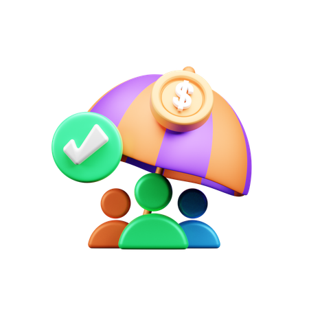 Personenversicherung  3D Icon