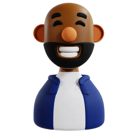 Personnage d'avatar d'homme souriant  3D Icon