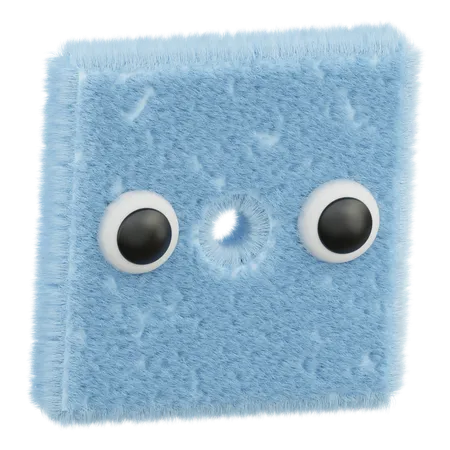 Personnage de cube de fourrure  3D Icon