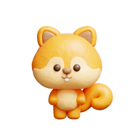 Personnage d'écureuil mignon  3D Icon