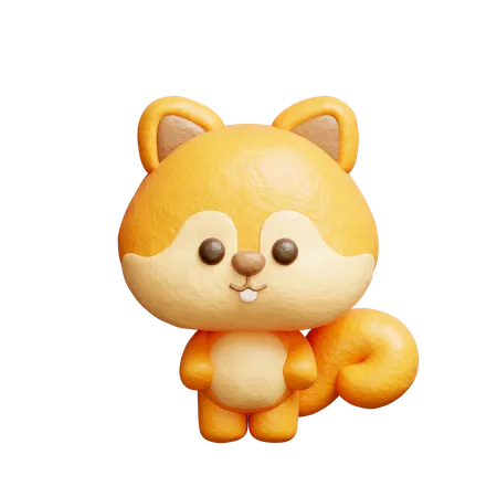 Personnage d'écureuil mignon  3D Icon