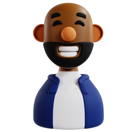 Personnage d'avatar d'homme souriant  3D Icon