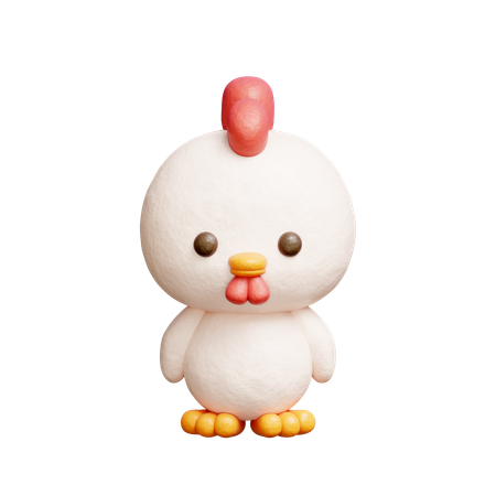 Personnage de poulet mignon  3D Icon