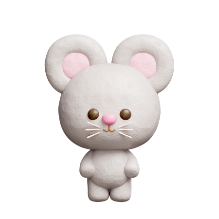 Personnage de rat mignon  3D Icon