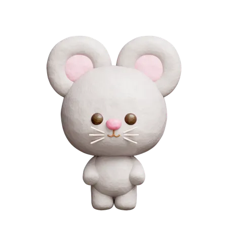 Personnage de rat mignon  3D Icon