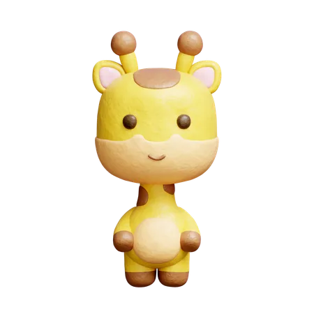 Personnage mignon de girafe  3D Icon