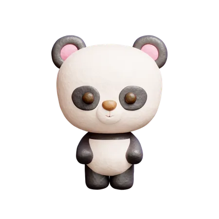 Personnage de panda mignon  3D Icon