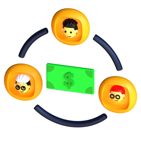 Réseau de personnes  3D Icon