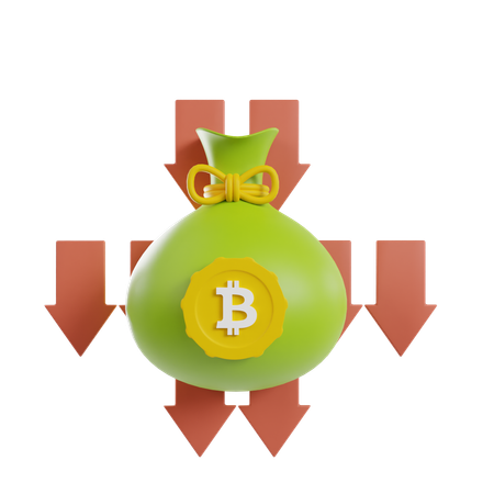 Perte de bitcoins  3D Icon