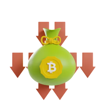 Perte de bitcoins  3D Icon